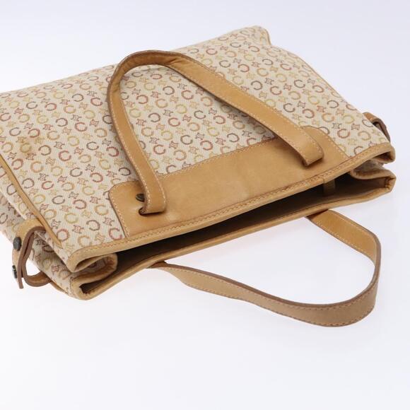 CELINE C Macadam Canvas Hand Bag Beige - Picture 6 of 13